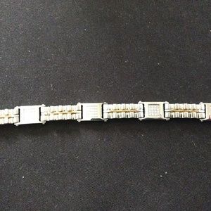 Men's stainless steel & Cz bracelet